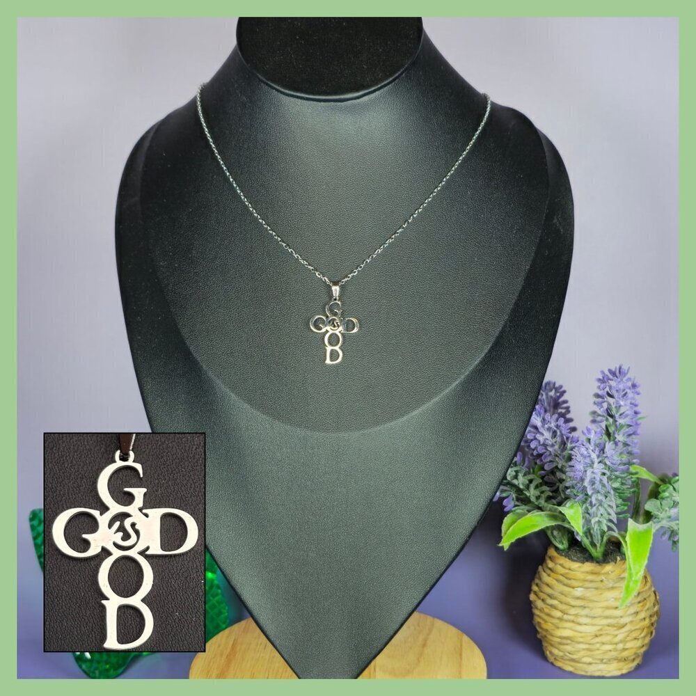 "God Is Good" Cross‎ Pendant Necklace (NWOT)